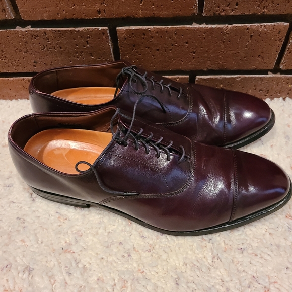 Allen Edmonds Park Avenue Brown Cap-Toe Oxford Lace-Up Dress Shoes Size 9 1/2 D - Picture 5 of 10